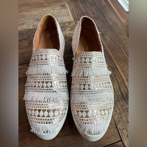 Seychell's Los Angeles White Tassel Slip On Loafer India Women's 8.5